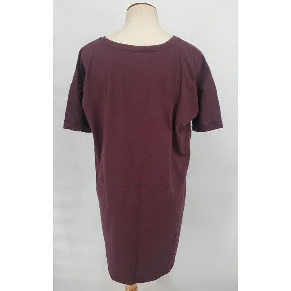 Eileen Fisher Shirt Tunic Dress Womens Brown Organic Cotton Spandex Stretch PM - Picture 7 of 11